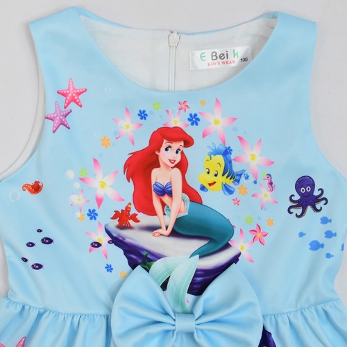 Ariel Prinzessin Kleid ärmelloser Rock Baby Cosplay Blume Schleife Kleid Mode - Bild 40 von 49