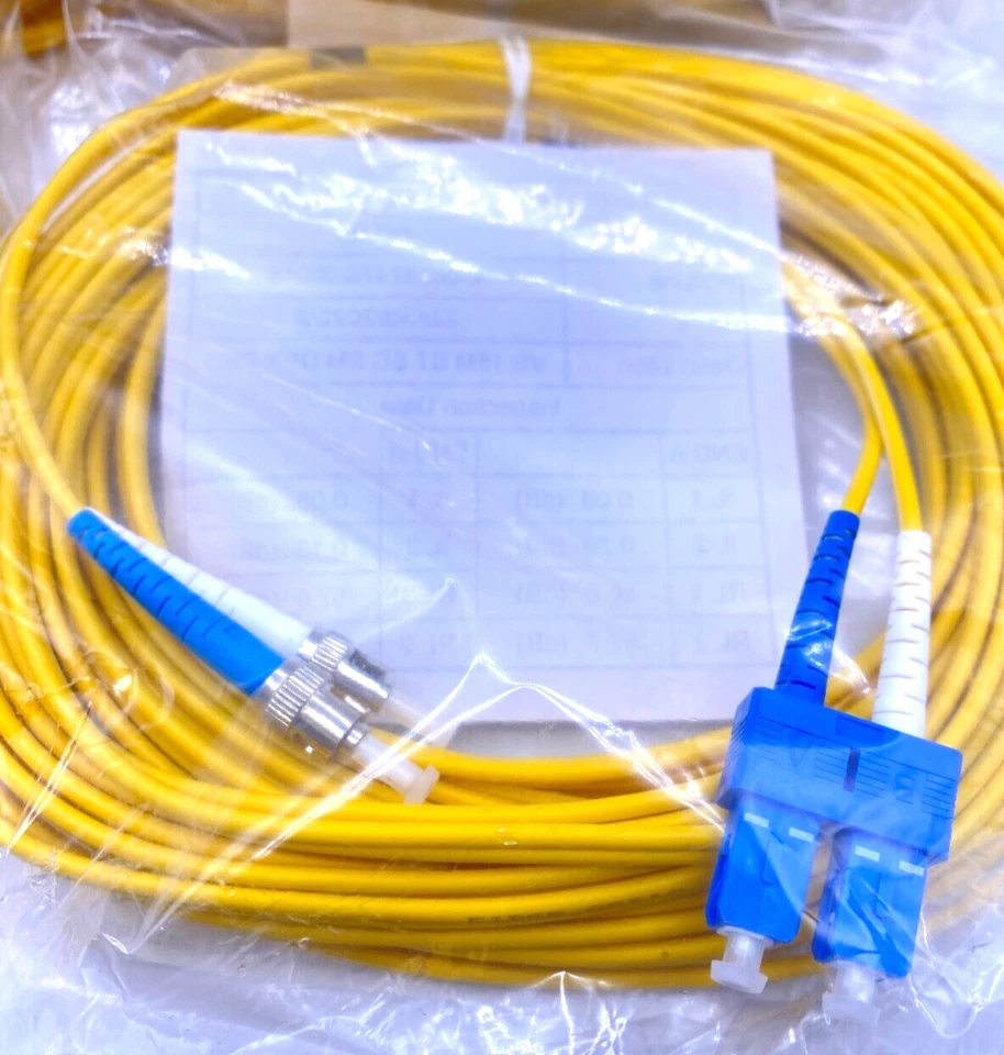 Legrand Quiktron Lote de 5, 15M, ST SC SM DPX, Amarillo 810-247-050 Nuevo Foto 3 de 3