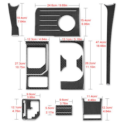 Carbon Fiber Center Shift Panel Bezels Sticker For Toyota Tundra 2014-2018 – Interior Upgrade Trim