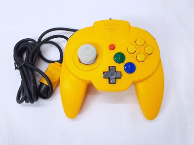 Hori Pad Mini Controller Solid Yellow Nintendo64 N64 Wired Tested