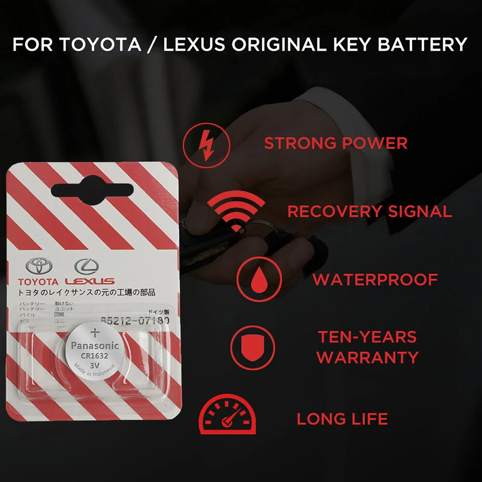 Batería de moneda de litio genuina para Toyota Lexus coche SUV llavero reemplazo remoto Foto 2 de 3