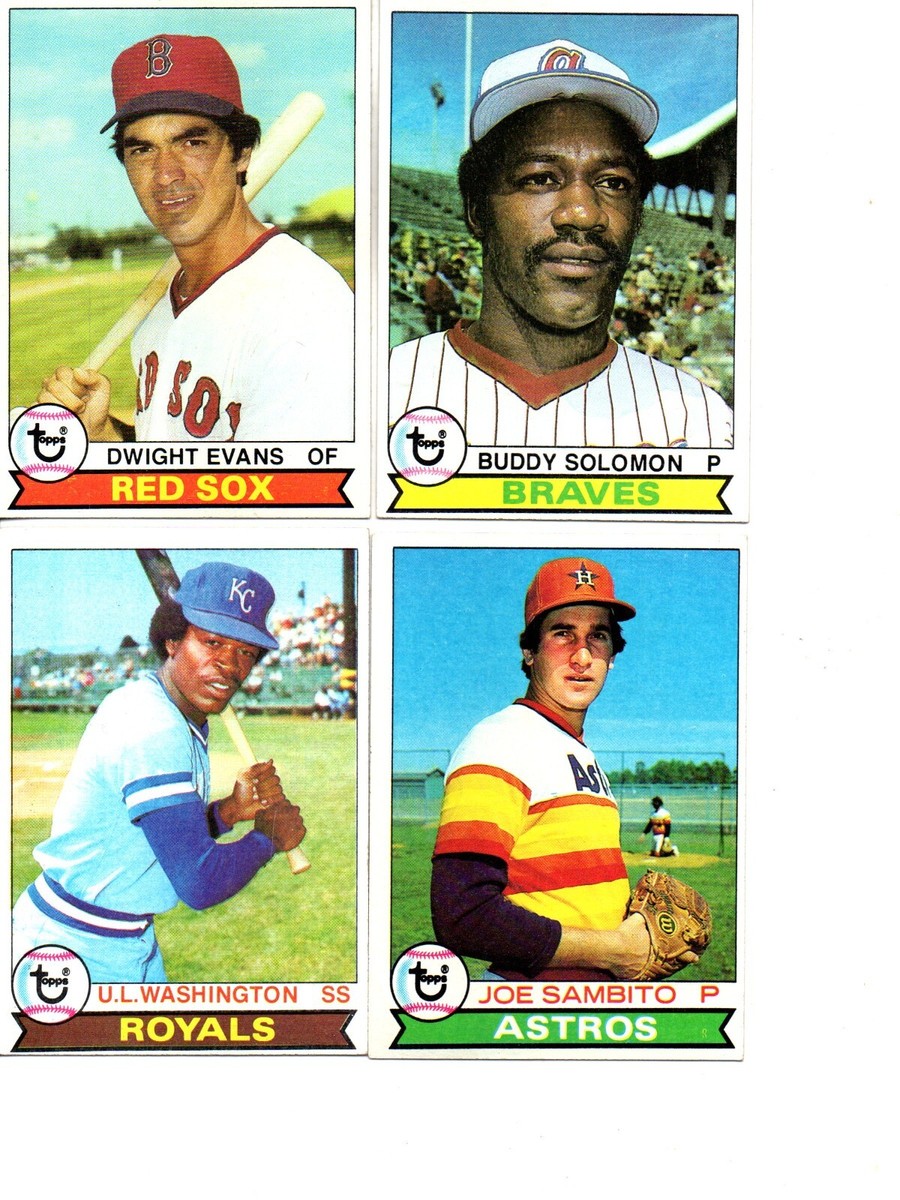 1979 TOPPS 4 CARD LOT: #155 EVANS, #156 SOLOMON, #157 WASHINGTON