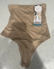 Assets By Spanx Women’s Thong Shapewear  Size S Tan NWT 