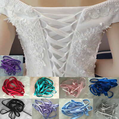 137” Ribbon Zipper Replacement Tie Lace up for Wedding Dress Corset Bridal Gown 