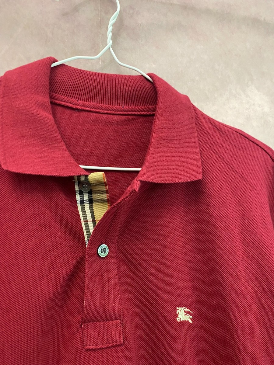 90s Burberry polo shirt ミニ丈 ヴィンテージ　ピチt Vintage 90s Burberrys Women's Polo Shirt Nova Check Plaid Short