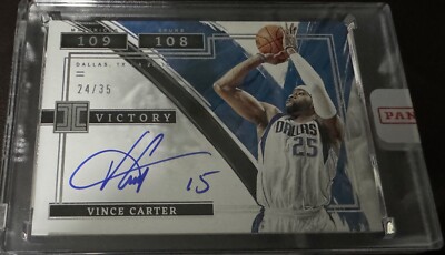 VINCE CARTER 2021-22 PANINI IMPECCABLE REDEEMED AUTO VICTORY AUTOGRAPH SP 24/35