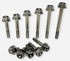 M6 Titanium Drilled Hex Head Flange Bolt (10,15,20,25,30,35,40,45,50,55,60 mm)