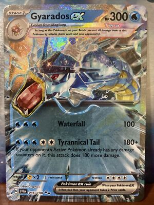 pokemon trading card game: gyarados ex premium collection 045/198 Double Rare - Scarlet & Violet Celebrate the incredible history of the TCG hobby by adding this Gyarados ex 2023 Pokemon Scarlet Gyarados V Ex Gx Vsstar