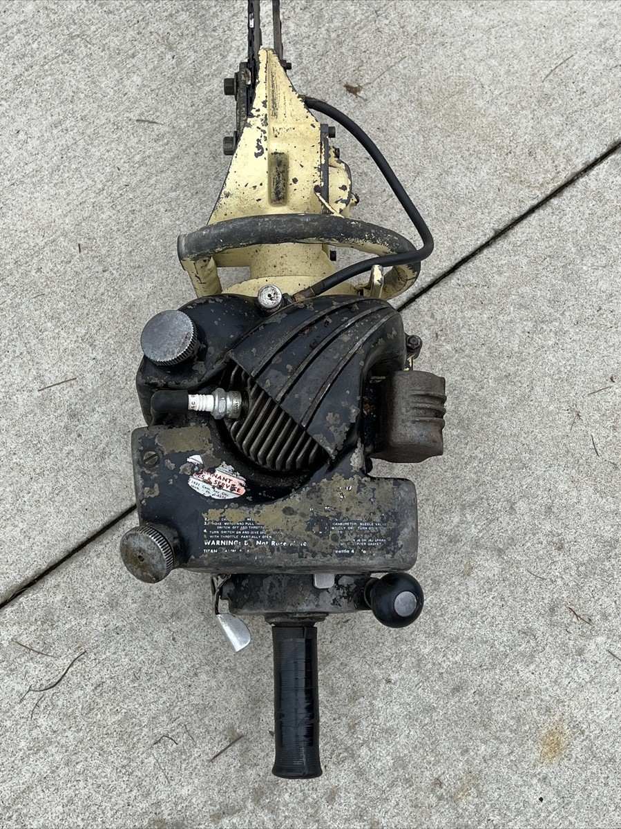 Vintage Used TITAN Chainsaw with Bar & Chain - for Parts Repair