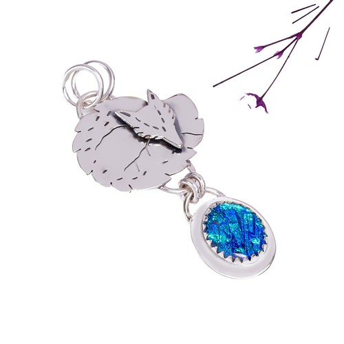 Sterling Silver Created Opal Palm Tree Pendant With 18 Inch Chain - Birthstone Necklace, Chic Design