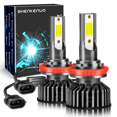 H11 LED Headlight Bulbs White Low Beam Conversion Kit 6000LM 60W Super Bright 2X