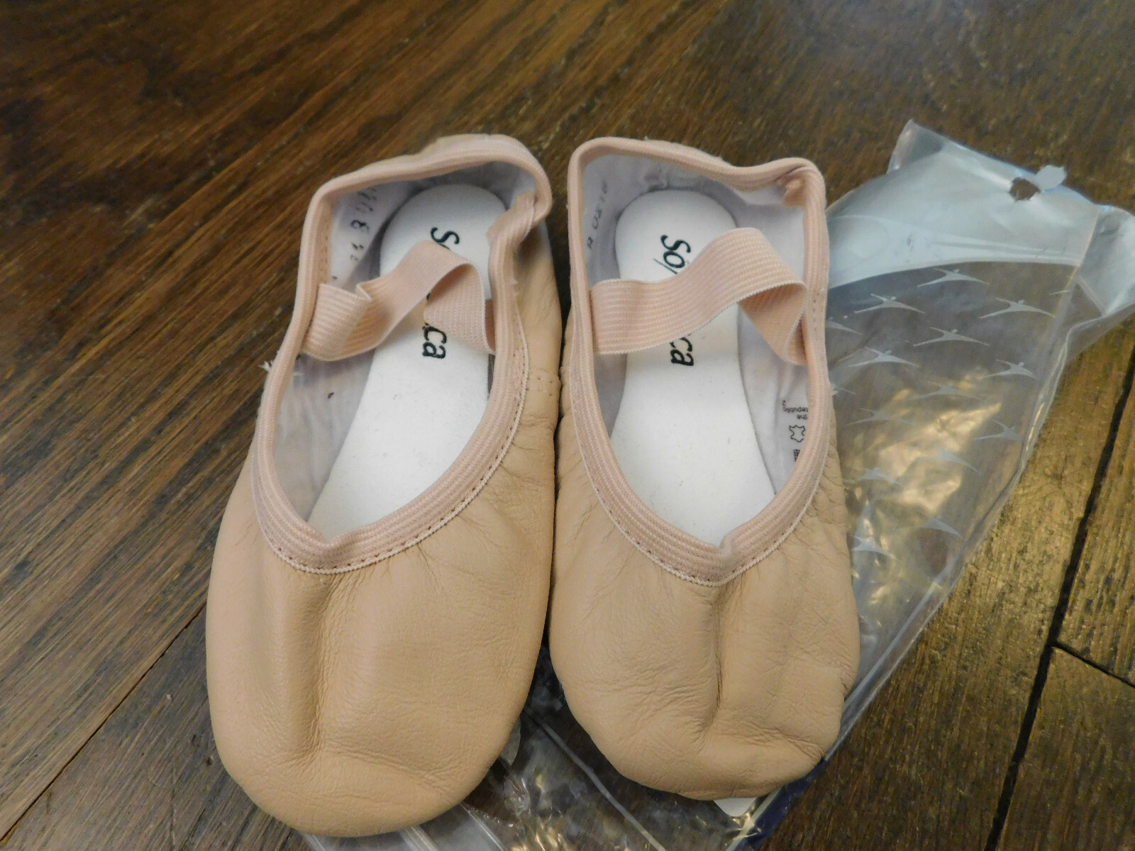 SAOLA So Danca SD55S Ciabatta da ballo in pelle suola intera rosa bambino senza cravatta taglia 9 5 danza