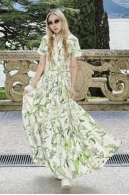 ZARA NEW WOMAN MIDI BELTED ZW COLL. FLORAL PRINT SHIRT DRESS