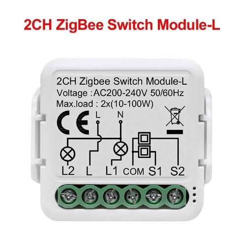GIRIER Tuya ZigBee 3.0 Smart Switch Module No Neutral Wire Required Smart Home - Picture 12 of 14
