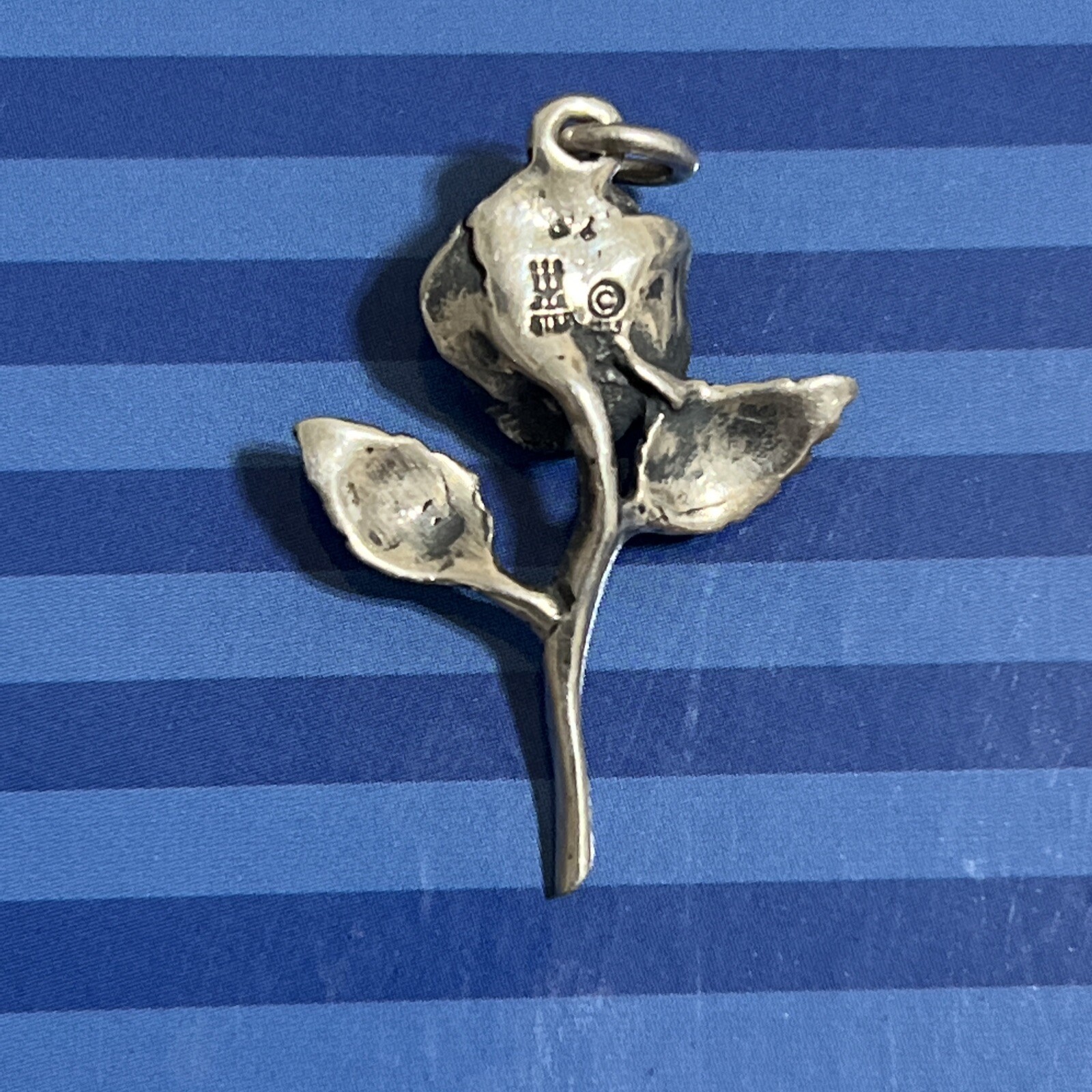 JAMES AVERY Sterling Silver Retired Rose Pendant Gem