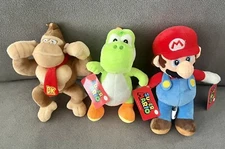 Brand New Plush Set Of (3) SUPER MARIO BROTHERS Toy Stuffed Animal 10" NWT Dolls