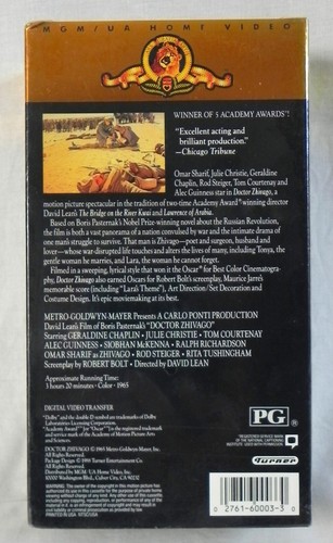 "Doctor Schiwago" VHS, 1965 Film Omar Sharif Julie Christie, 2 Bänder neu versiegelt - Bild 4 von 5