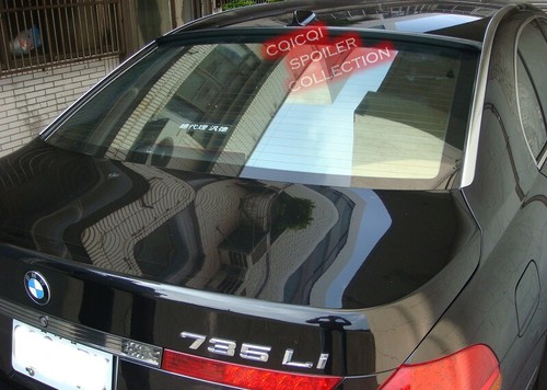 Painted BMW 02-08 E65 E66 7-series Sedan roof spoiler Color: 668 Jet Black◎ - Picture 2 of 4