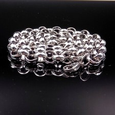 10mm 30'' Heavy huge 316L Stainless steel Shiny Rolo link chain necklace Mens