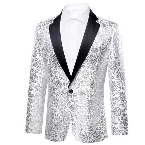 Para Hombres Floral Esmoquin Cena Chaqueta Calce Regular Chal Solapa Paisley Baile de graduación Fiesta Traje - Imagen 50 de 236