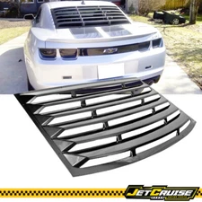 Fits 10-15 Chevy Camaro Carbon Fiber Print Rear Window Louver Sun Shade Cover