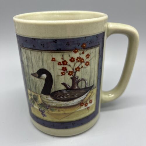 Vintage Otagiri Coffee Tea Mug Duck Goose Flower Baskets Japan - Picture 3 of 6