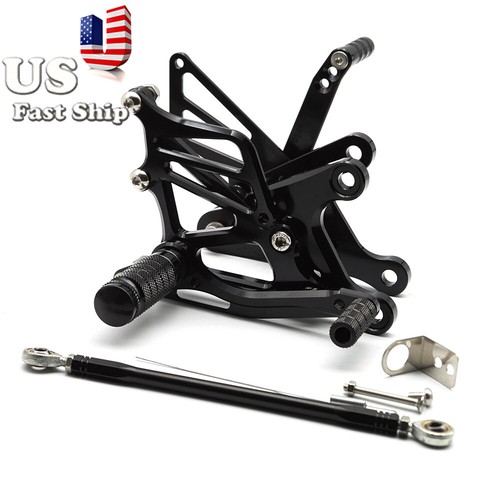 FXCNC Rearset Footpegs Footrests Pegs Type For Ninja 600 ZX6R ZX636 2005-2008 07 - Bild 6 von 35