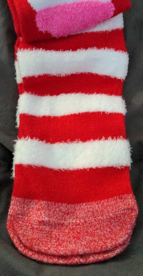 Lote de 2:2 PARES DE CALCETINES NAVIDEÑOS SUAVES Y ACOGEDORES - MUÑECO DE NIEVE Y RAYAS ROJAS TALLA 4-10 Foto 3 de 3