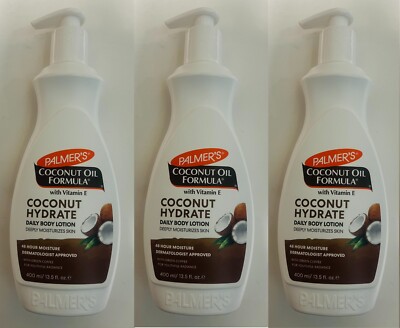 3 x Palmers Coconut Oil Formula Coconut Hydrate Body Lotion 400ml (3er Pack)