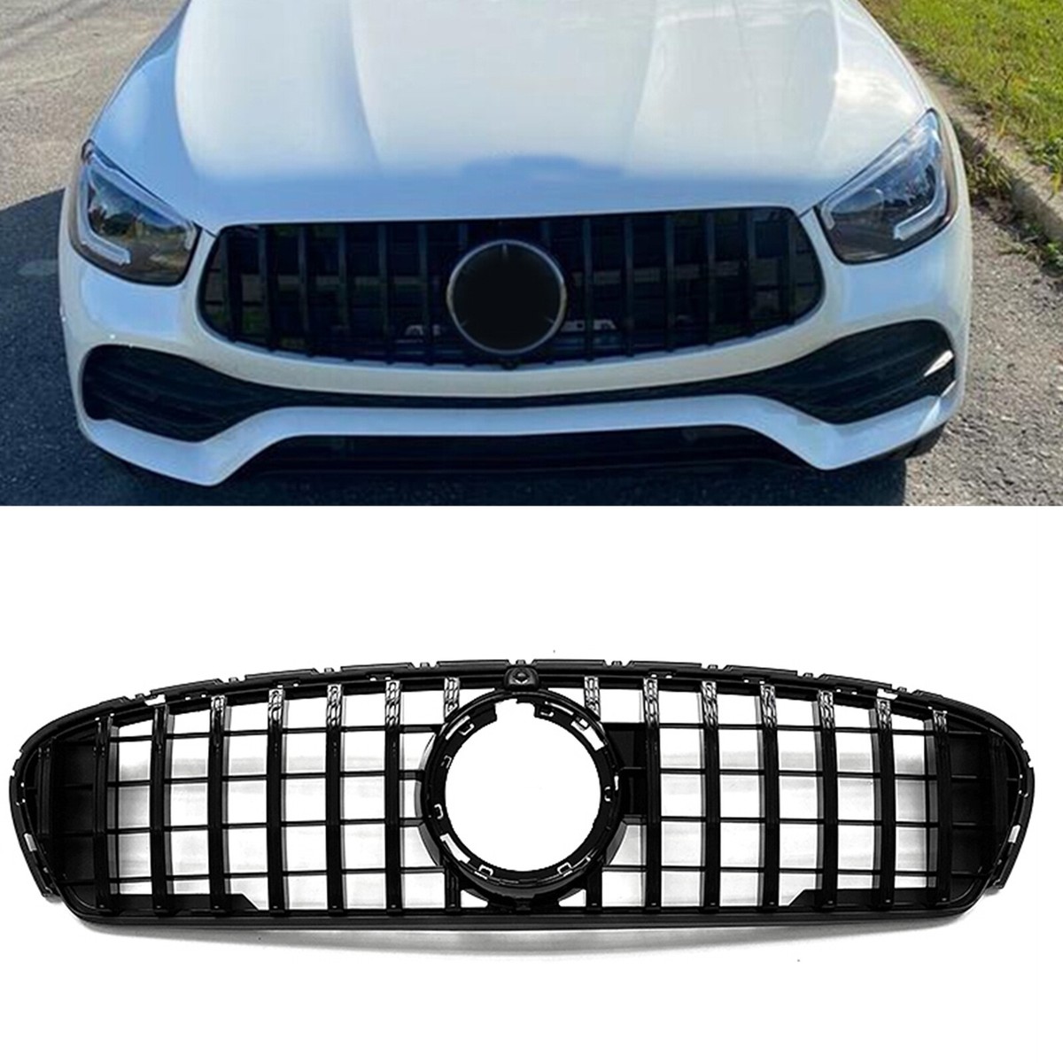 Front Vertical Grille Grill For Mercedes Benz GLC W/X253 GLC300