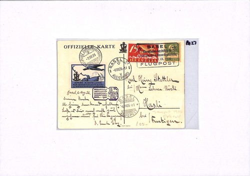 SWITZERLAND Aviation 1926 *SHIPPING & WATERPOWER* Exhibition Card Basel PH27 - Picture 5 of 12