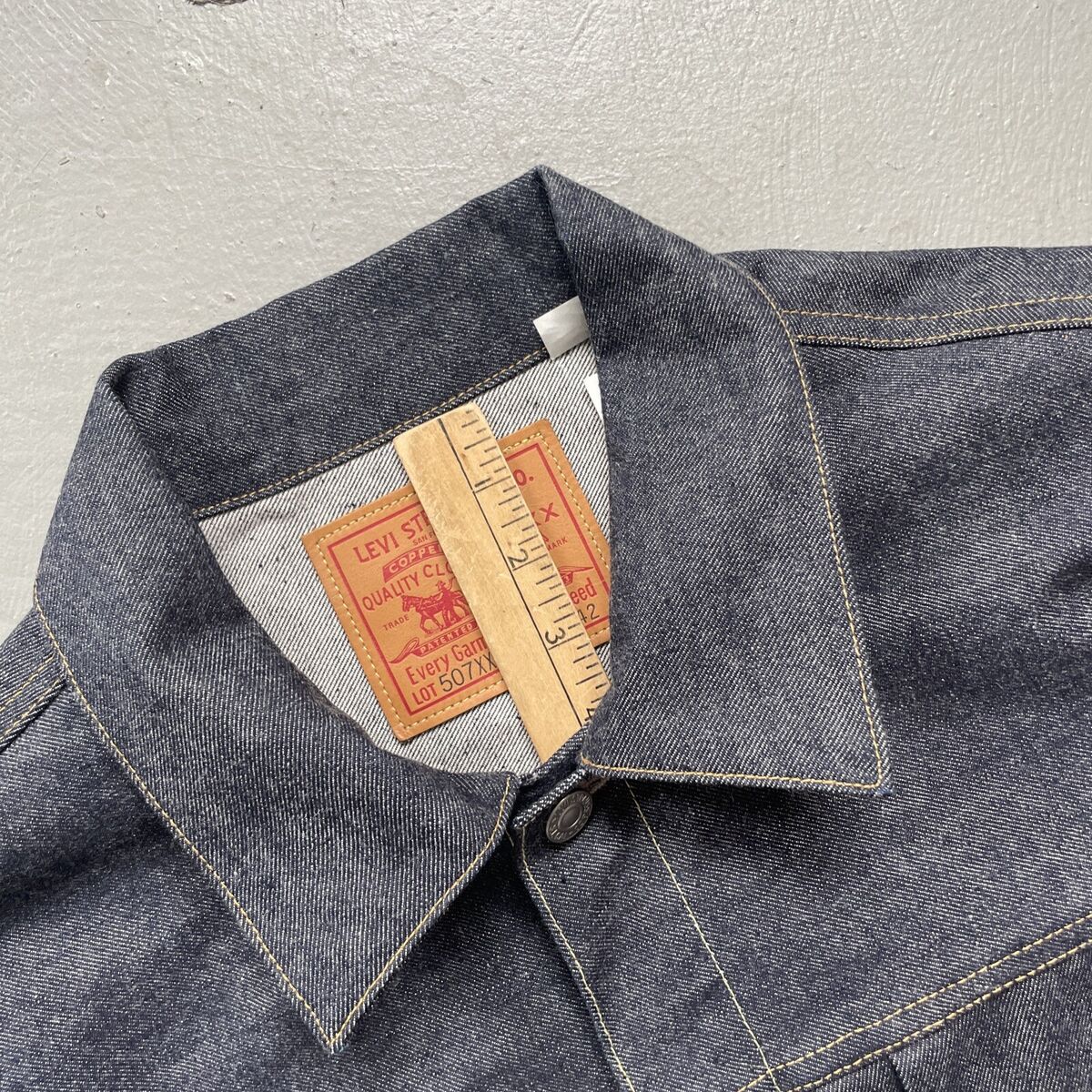 Levis 507 XX LVC Vintage Clothing Type 2 II Raw Denim Jacket Made 