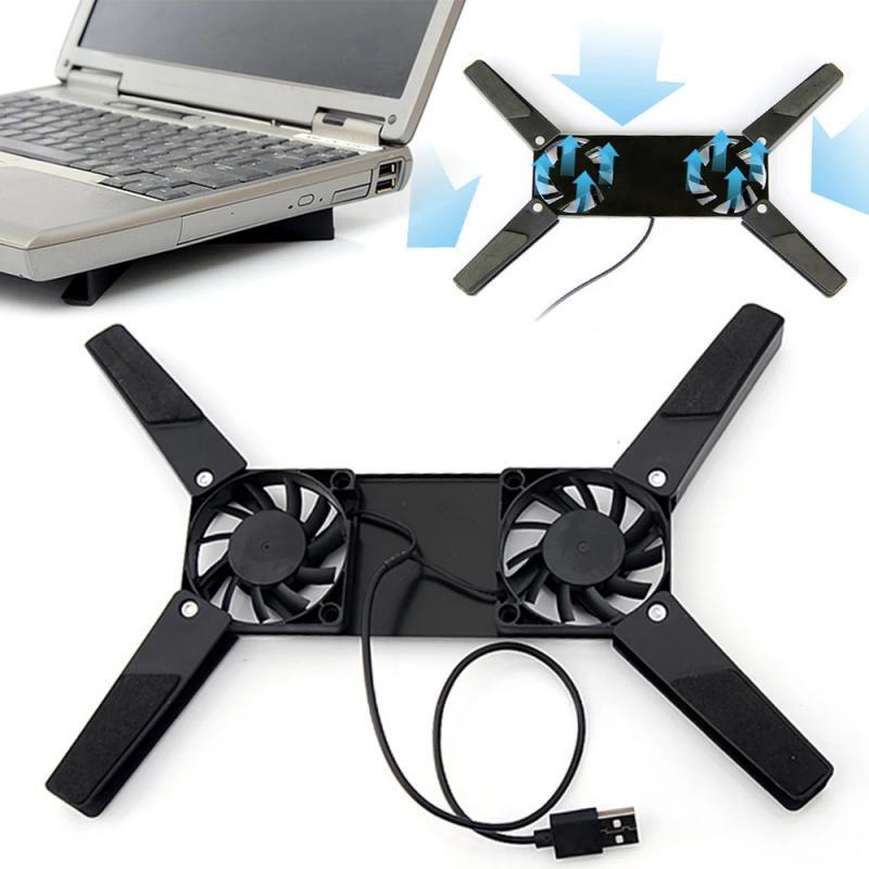 USB Laptop Cooling 2 Fan Cooler Pad Stand Laptop Cooling Base Cradle Notebook Ne