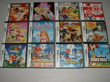 12 Nintendo DS Game Cases & Manuals Only NO Games Mario,Sonic,Barbie,More