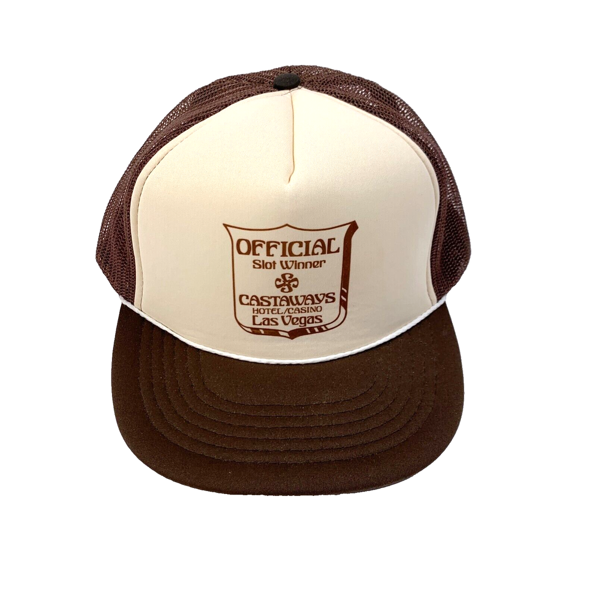 Vintage Castaways Las Vegas Official Slot Winner Brown Snapback