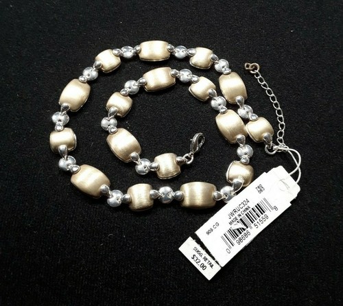 Liz Claiborne Single Strand Silver Gold Tone Necklace NWT New