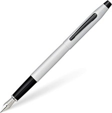 Image of Cross Classic Century Brushed Chrome Fountain Pen - Medium Nib - AT0086-124MS