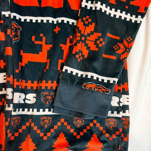 NFL Chicago Bears "Ugly" Christmas Pajama set Mens SZ M Fair Isle Holiday PJ's - Picture 4 of 9