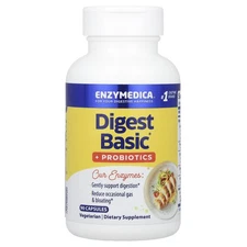 Enzymedica Digest Basic  Probiotics 90 Capsules Nut Free, Casein-Free,