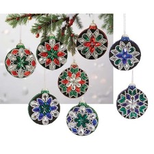 Herrschners Christmas Winter Mandala, Set of 2 Ornament Kit