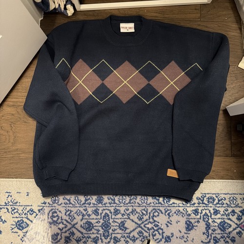 TAYLOR SWIFT Sweater Size X Large Red Tour Taylor's Version All Too Well Argyle