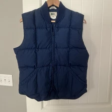 REI Vest Blue Goose Down Filling Puffer Vest Outdoors Hiking Men’s Size Medium