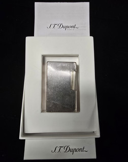 S.T. Dupont Ligne1 Paris Feuerzeug (SILBER) geriffelt mit Box