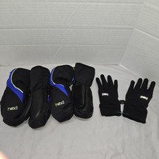 HEAD JUNIOR Insulated SKI MITTENS, Size XS Side Zipper black 2 Pair  Gloves