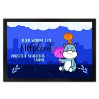 Nilpferd FußMatte XL In 40X60 Cm Mit Spruch NöLpferd Vorsicht Schlechte Laune