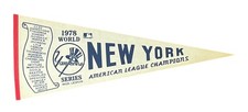 Vintage 1978 New York Yankees World Series Champions Baseball Roster Pennant 29