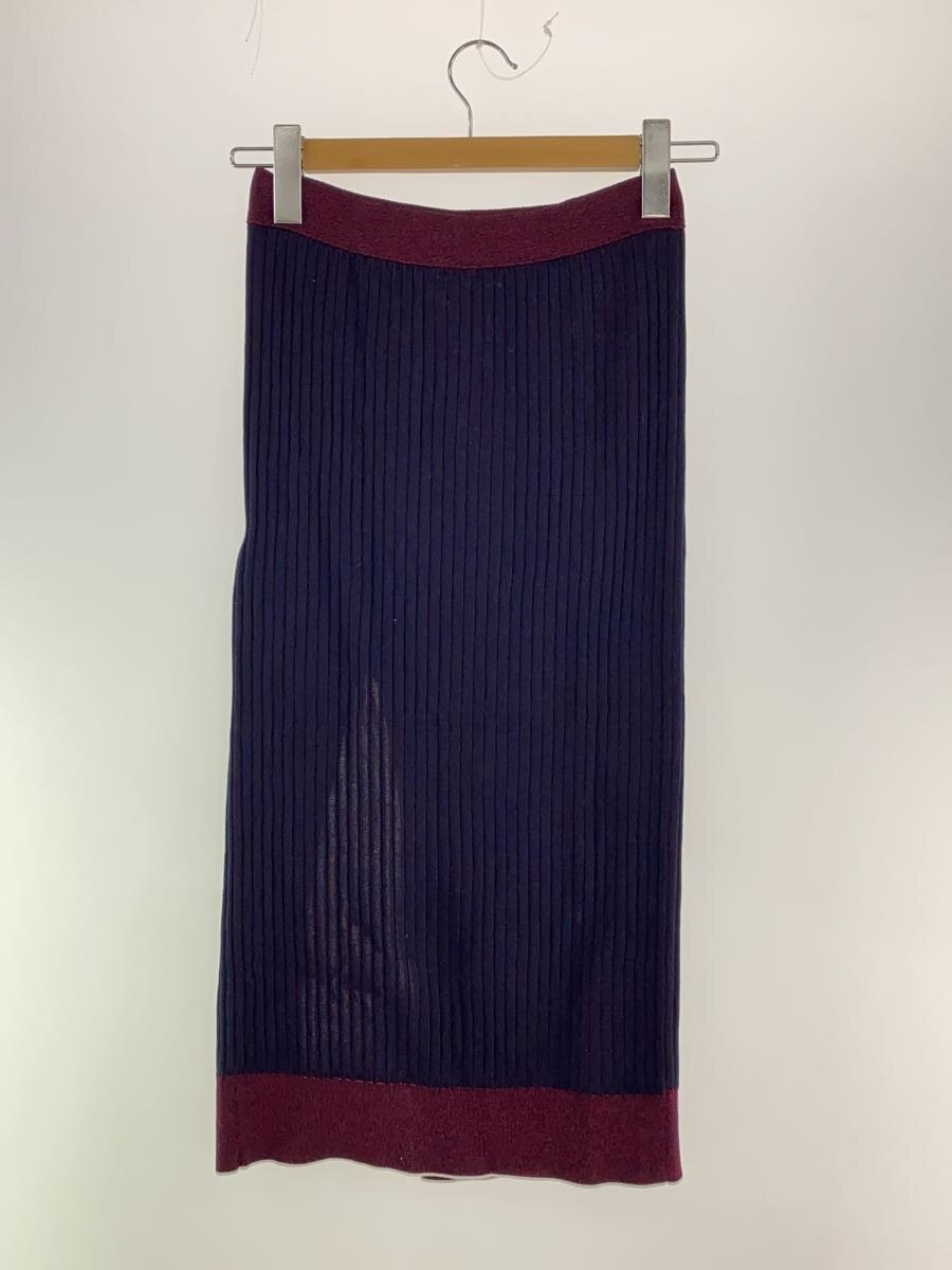 BOTTEGA VENETA Rib Knit Skirt, Medium, Cotton, NVY, 728348 V2LV0 thumbnail 2
