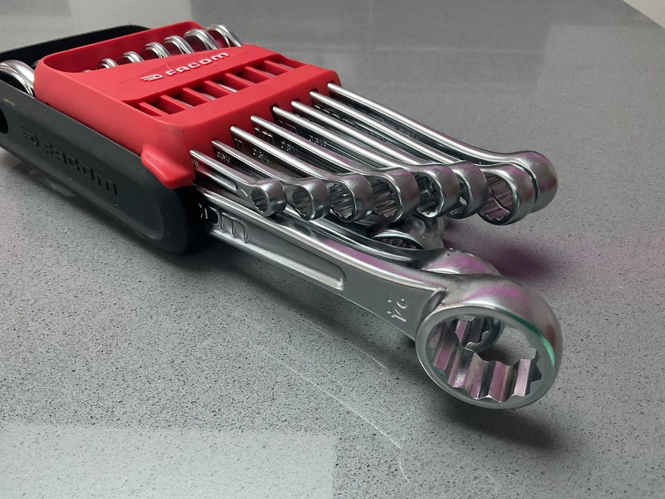 Juego de llaves de trinquete combinadas FACOM métricas 9-24 mm juego de 12 Foto 2 de 4