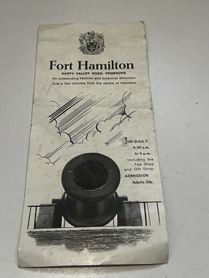 Fort Hamilton Bermuda Tourist Prospekt Vintage ca. 1960er Karte & Fotos selten