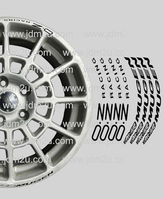 Replacement Wheels Decals MUGEN M12 Design Rims